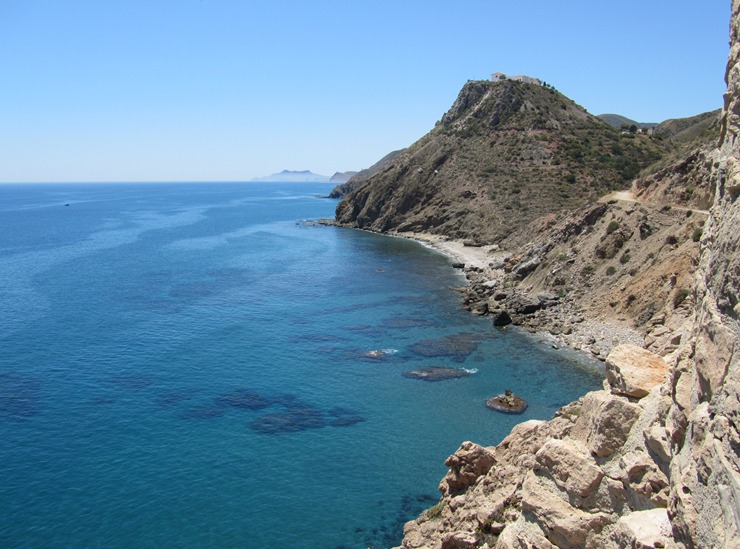 The View from El Pirulico Tower looking south along Costa Macenas, Almeria, Andalucia